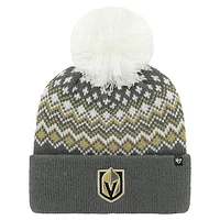 Women's '47 Charcoal Vegas Golden Knights Elsa Cuffed Knit Hat with Pom