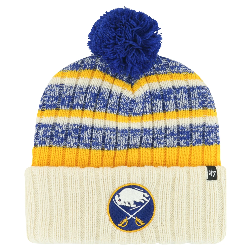 Men's '47 Cream Buffalo Sabres Tavern Cuffed Knit Hat with Pom