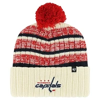 Men's '47 Cream Washington Capitals Tavern Cuffed Knit Hat with Pom