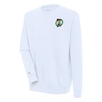 Men's Antigua White Boston Celtics Victory Pullover Sweatshirt