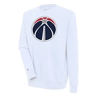 Men's Antigua  White Washington Wizards Victory Pullover Sweatshirt