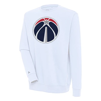 Men's Antigua  White Washington Wizards Victory Pullover Sweatshirt