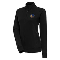 Women's Antigua  Black Golden State Warriors Victory Full-Zip Jacket