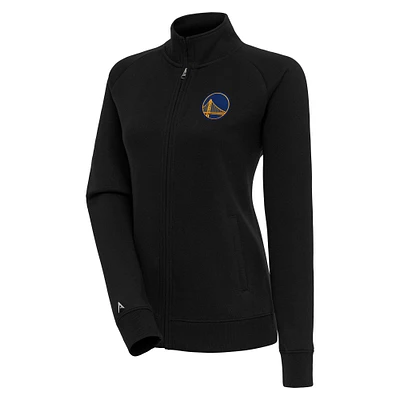 Women's Antigua  Black Golden State Warriors Victory Full-Zip Jacket