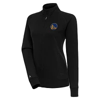 Women's Antigua  Black Golden State Warriors Victory Full-Zip Jacket