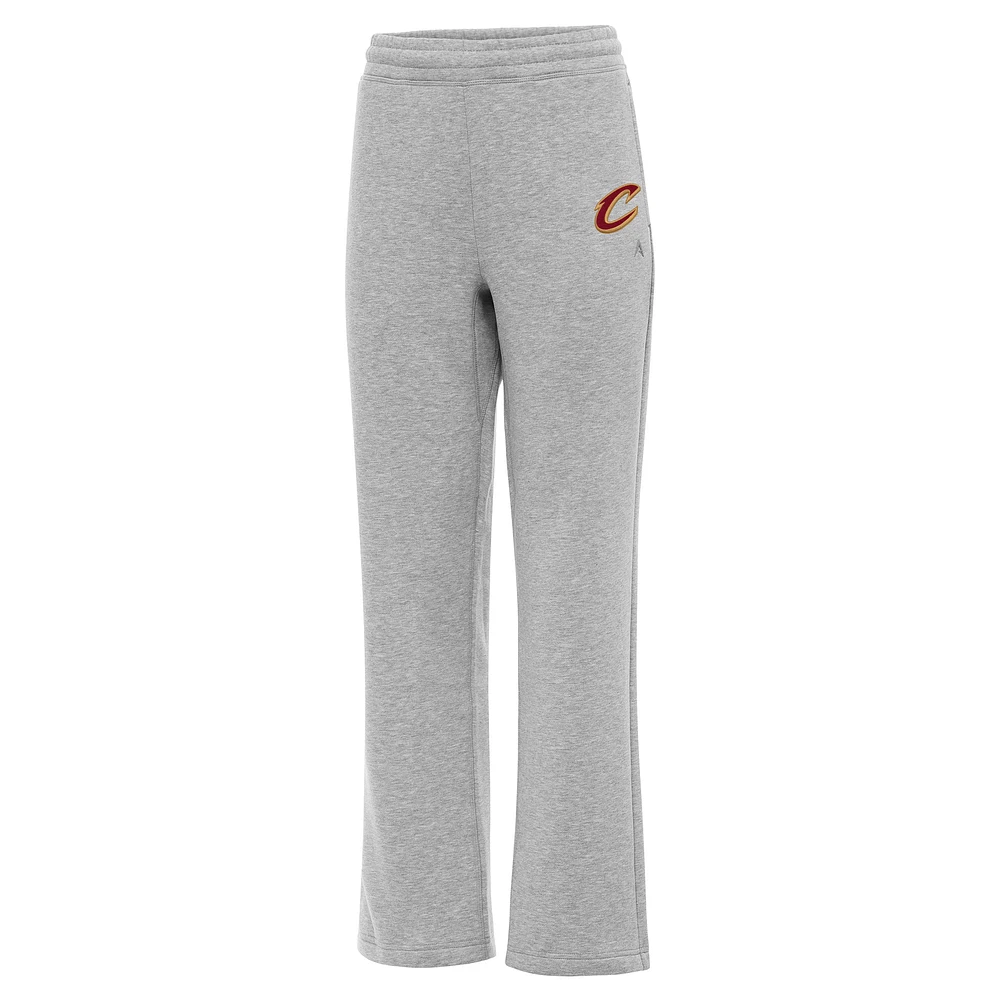 Women's Antigua Heather Gray Cleveland Cavaliers Victory Sweatpants