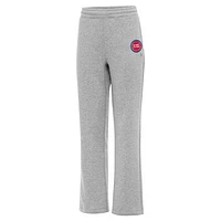 Women's Antigua  Heather Gray Detroit Pistons Victory Sweatpants