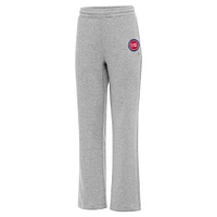 Women's Antigua  Heather Gray Detroit Pistons Victory Sweatpants