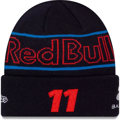 Youth New Era Sergio Perez Navy Red Bull Racing Driver Cuffed Knit Hat