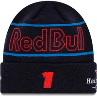 Men's New Era Max Verstappen Navy Red Bull Racing Driver Cuffed Knit Hat