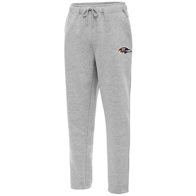 Men's Antigua  Heather Gray Baltimore Ravens Victory Sweatpants