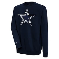 Men's Antigua Navy Dallas Cowboys Victory Chenille Pullover Sweatshirt