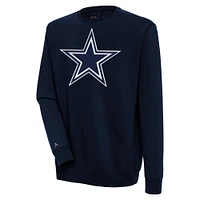 Men's Antigua Navy Dallas Cowboys Victory Chenille Pullover Sweatshirt