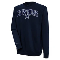 Men's Antigua Navy Dallas Cowboys Victory Chenille Pullover Sweatshirt