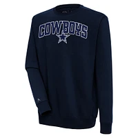 Men's Antigua Navy Dallas Cowboys Victory Chenille Pullover Sweatshirt