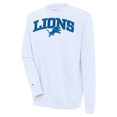 Men's Antigua Detroit Lions Victory Chenille Pullover Sweatshirt