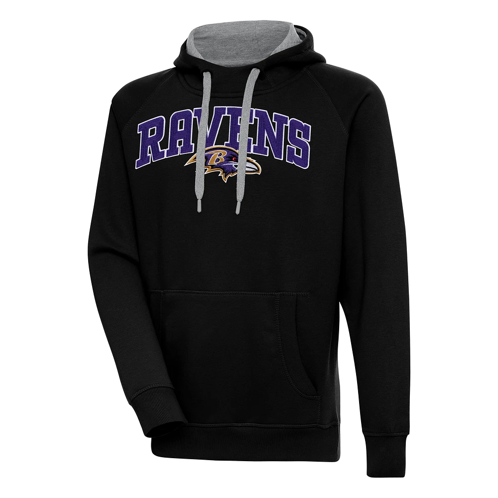 Men's Antigua Baltimore Ravens Victory Pullover Hoodie