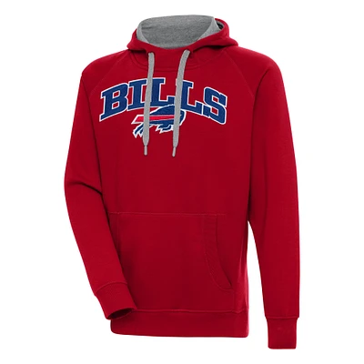 Men's Antigua  Red Buffalo Bills Victory Pullover Hoodie