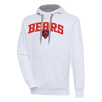 Men's Antigua  White Chicago Bears Victory Pullover Hoodie