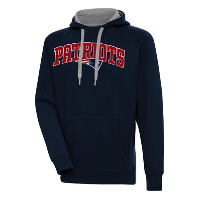Men's Antigua  Navy New England Patriots Victory Pullover Hoodie