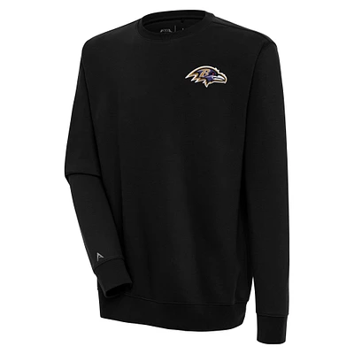 Men's Antigua  Black Baltimore Ravens Victory Pullover Sweatshirt