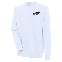 Men's Antigua  White Buffalo Bills Victory Pullover Sweatshirt