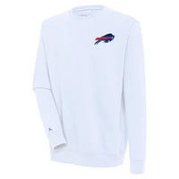 Men's Antigua  White Buffalo Bills Victory Pullover Sweatshirt
