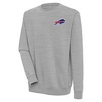 Men's Antigua  Heather Gray Buffalo Bills Victory Pullover Sweatshirt