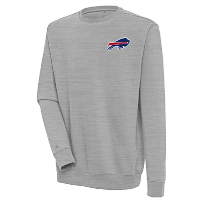 Men's Antigua  Heather Gray Buffalo Bills Victory Pullover Sweatshirt