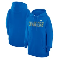 Women's G-III 4Her by Carl Banks  Royal Los Angeles Chargers Dot Print Pullover Hoodie