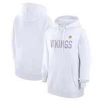 Women's G-III 4Her by Carl Banks  White Minnesota Vikings Dot Print Pullover Hoodie