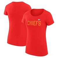 Women's G-III 4Her by Carl Banks Kansas City Chiefs Dot Print Lightweight Fitted T-Shirt