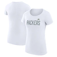 Women's G-III 4Her by Carl Banks Green Green Bay Packers Dot Print Lightweight Fitted T-Shirt
