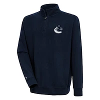 Men's Antigua  Navy Vancouver Canucks Victory Quarter-Zip Pullover Top