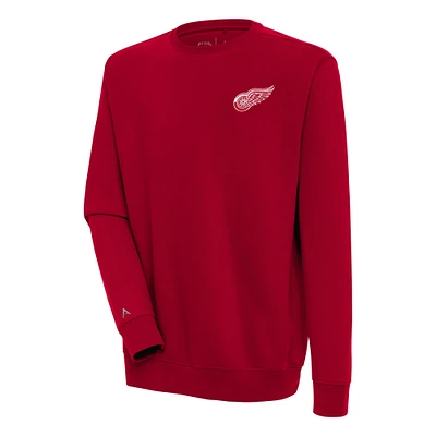 Men's Antigua Red Detroit Wings Victory Pullover Sweatshirt