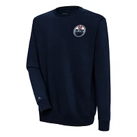 Men's Antigua Navy Edmonton Oilers Victory Pullover Sweatshirt