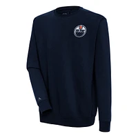 Men's Antigua Navy Edmonton Oilers Victory Pullover Sweatshirt