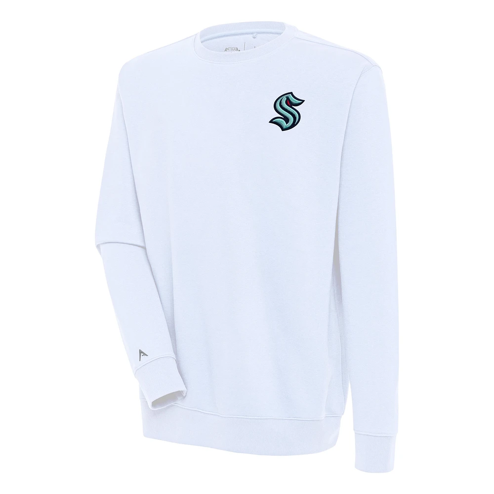 Men's Antigua White Seattle Kraken Victory Pullover Sweatshirt