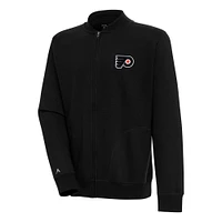 Men's Antigua  Black Philadelphia Flyers Victory Full-Zip Jacket