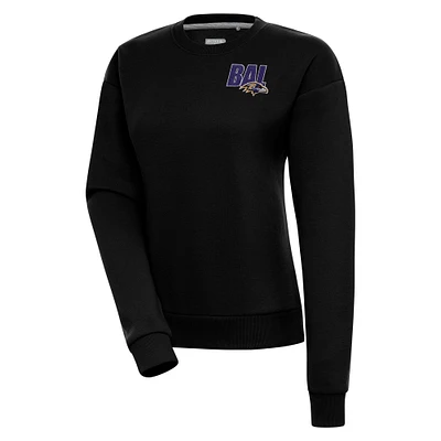 Women's Antigua Baltimore Ravens Victory Pullover Sweatshirt
