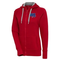Women's Antigua  Red Buffalo Bills Victory Full-Zip Hoodie