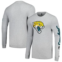 Men's Starter Heather Gray Jacksonville Jaguars Halftime Long Sleeve T-Shirt