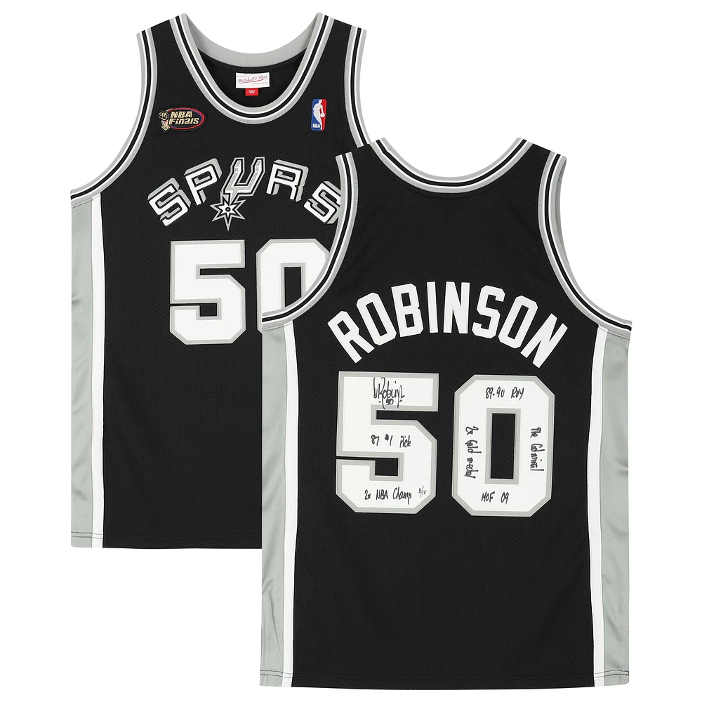 David Robinson San Antonio Spurs Autographed Black Mitchell & Ness 1988-89 Authentic Jersey