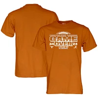 Men's Blue 84 Texas Orange Texas Longhorns vs. Alabama Crimson Tide 2023 Football Score T-Shirt