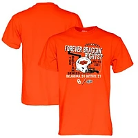 Men's Blue 84 Orange Oklahoma State Cowboys vs. Oklahoma Sooners 2023 Bedlam Score T-Shirt