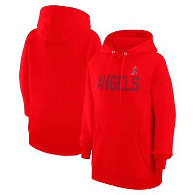 Women's G-III 4Her by Carl Banks  Red Los Angeles Angels Dot Print Pullover Hoodie