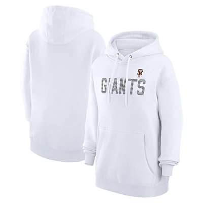 Women's G-III 4Her by Carl Banks  White San Francisco Giants Dot Print Pullover Hoodie