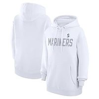 Women's G-III 4Her by Carl Banks  White Seattle Mariners Dot Print Pullover Hoodie