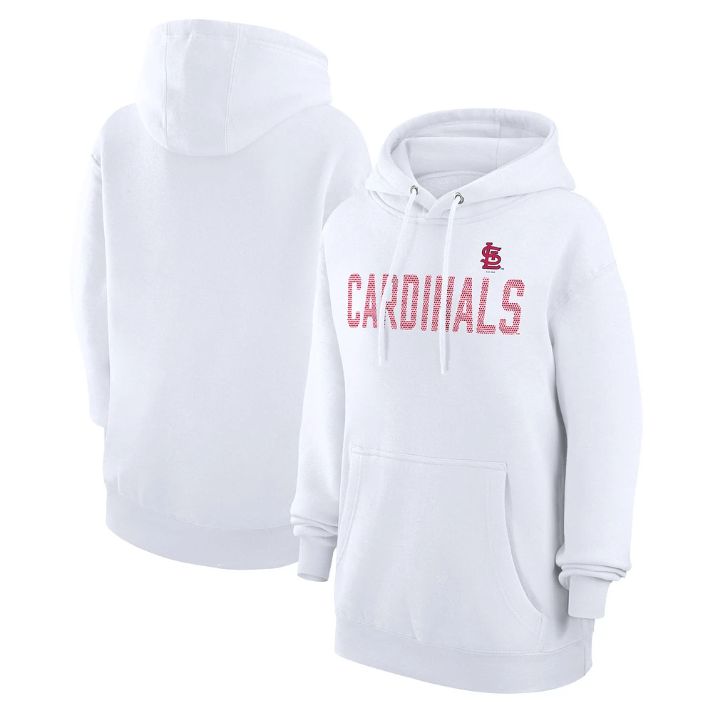 Women's G-III 4Her by Carl Banks White St. Louis Cardinals Dot Print Pullover Hoodie