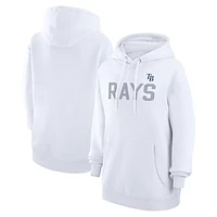 Women's G-III 4Her by Carl Banks  White Tampa Bay Rays Dot Print Pullover Hoodie